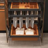 拉克衣柜帽间多拉功能阻推拉裤 212篮含轨道 架饰衣品盒收纳衣柜JH