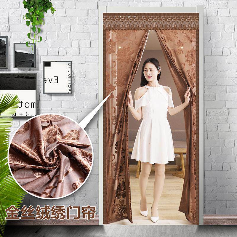 绒绣夏季磁性软纱门静音防蚊虫门帘免安装纱窗沙门魔术贴纱帘