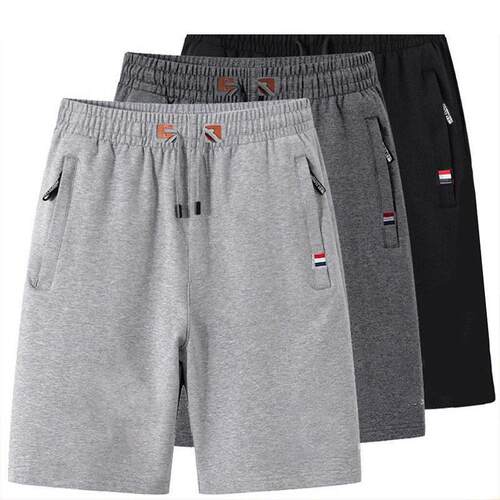 Men's casual jogging shorts with elastic drawstring