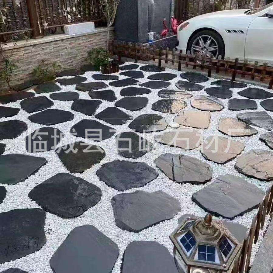 自建房别墅芝麻灰花岗岩荔枝面芝麻白火烧面黄锈石菠萝面庭院汀步