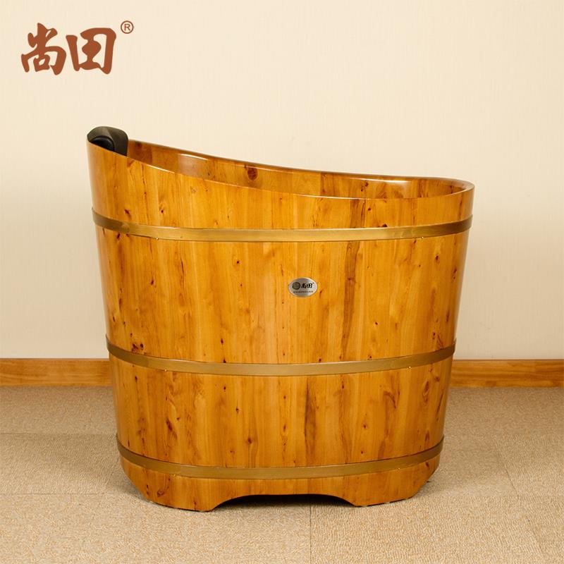 泡澡木桶浴桶实木浴盆缸小户型成人木质沐洗澡家蛋用圆AKM形浴桶