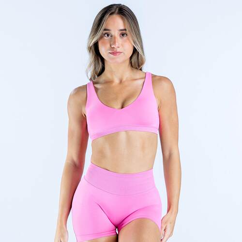 Matte dark seam front V back tight bra yoga vest sports bra