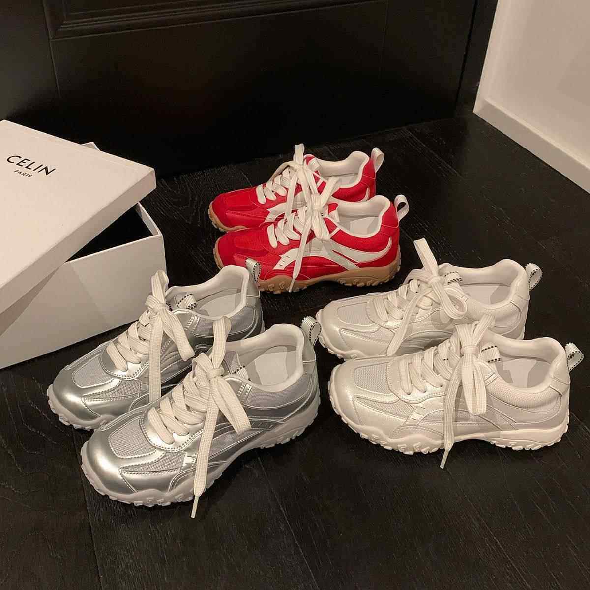 品牌特价2025秋季新款隐形增高女鞋厚底小个子矮子休闲运动老爹鞋