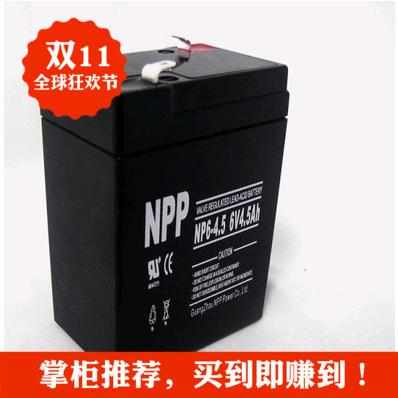 NPP耐普蓄电池 NP6-4.5 6V4.5AH 电子秤电池 免维护铅酸蓄电池