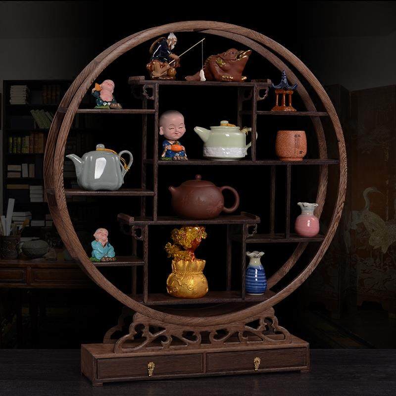 实木桌面小博古架中式多宝阁茶具杯垫紫砂壶摆件展示架放置古玩,住宅家具,多宝格/博古架,淘宝优惠券,粉丝福利购,淘宝优惠卷