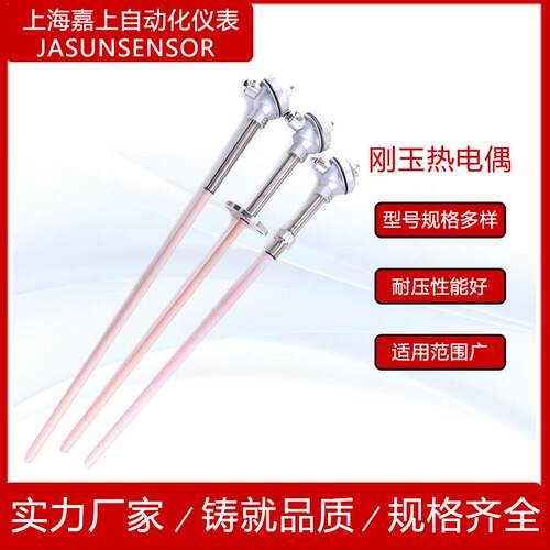 S型铂铑热电偶耐高温刚玉管WRP-130铠装铂铑热电偶温度传感器