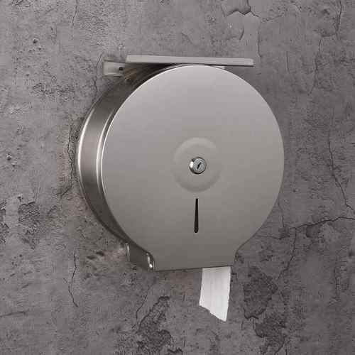 Q1L免打孔304不锈钢大卷纸盒厕所酒店卫生间大盘手纸巾厕纸架壁挂