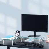 钢化玻璃笔记本电脑增高架可升降屏幕底座办公室桌面显示屏垫高架