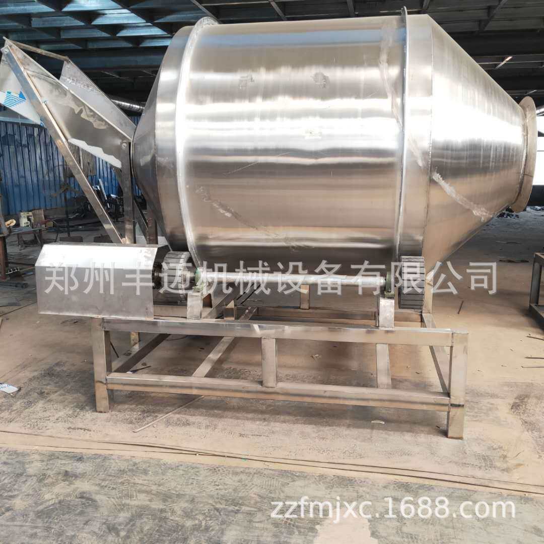牛肉干腌制搅拌机 不锈钢豆干滚筒拌料机 卧式海带咸菜混合机价格