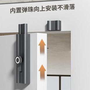 免打孔插销锁粘贴式室内反锁门栓房间门闩明装门扣防盗老式门锁扣