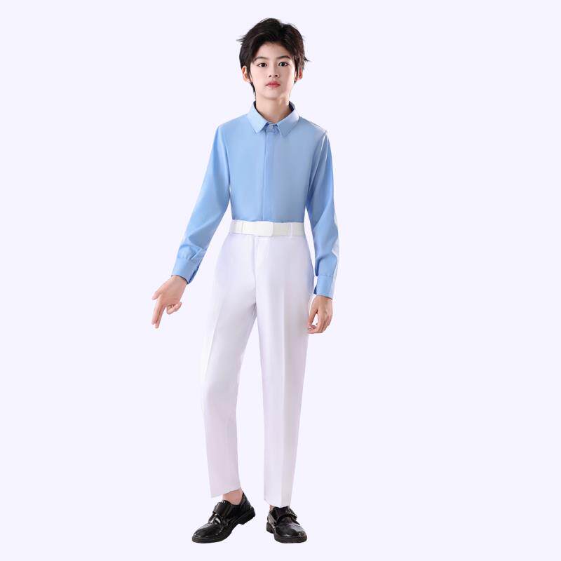 正品新款儿童大合唱服男女学校园背带长生裤短歌裙中小诗朗诵舞蹈