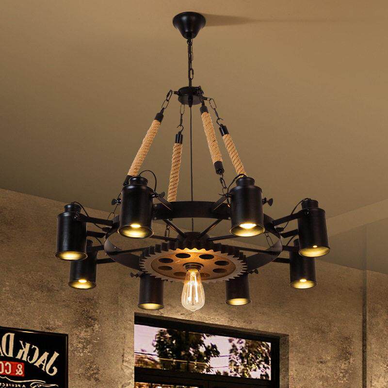 工业风创意个性火锅烧烤店卡座吊灯客餐厅清酒吧美式复古铁艺吊灯