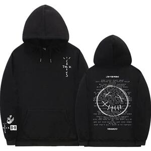 Cactus Jack Double Sided Logo Print Hoodie Male Fleece Hoodi