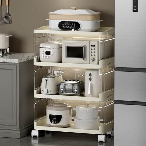 免安装可折叠厨房置物架家用多层收纳柜子客厅婴儿玩具储物架