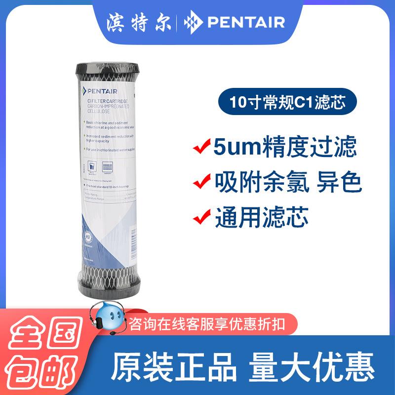 PENTAIR滨特尔纯水机滤芯10寸前置家用滤瓶碳滤芯C1碳纸工业滤芯