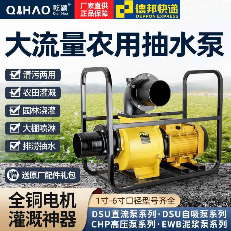 DSU大流量自吸泵220V抽水泵农用灌溉泵380V高扬程污水泥浆泵