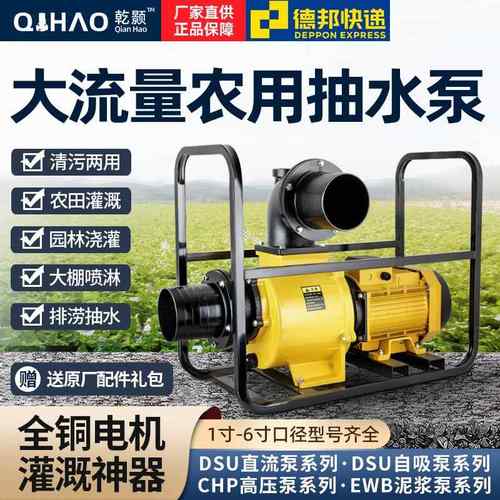 DSU大流量自吸泵220V抽水泵农用灌溉泵80V高扬程污水泥浆泵