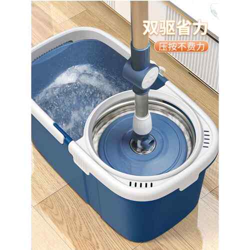 旋转拖把家用121202新款免洗甩干拖地神器加厚桶一5拖拖手布墩布
