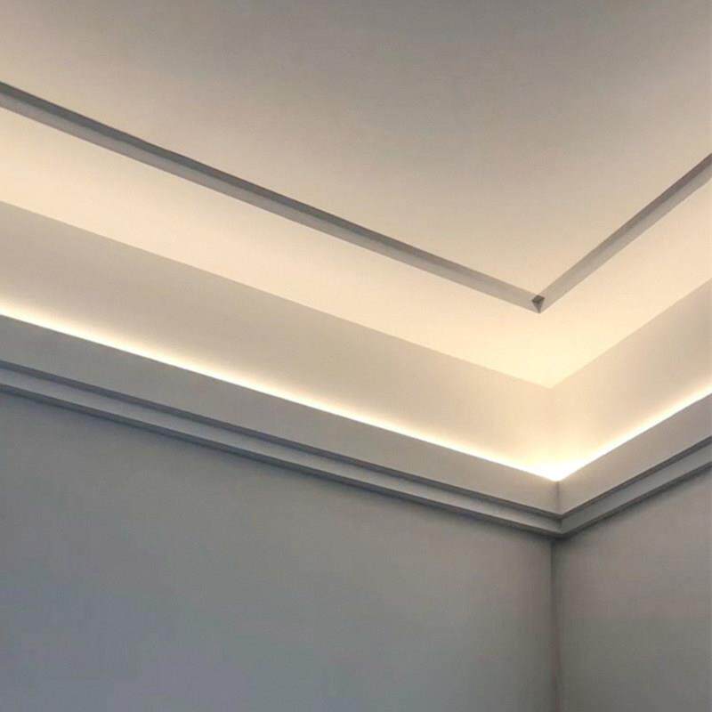 单边线形灯铝槽灯带卡槽回形灯向上打光洗顶线性灯洗墙led氛围灯