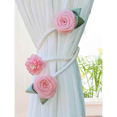 采购产品轻型豪华高端窗帘扣带，一对花带，可弯曲的纱布窗帘带，