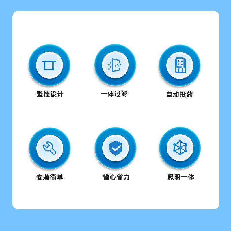 别墅壁挂式一体机过滤器泳池逆流出水壁挂机家用水泵泳池过滤器