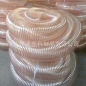 PU聚氨酯风管 透明pu吸尘木屑伸缩通风管壁厚0.6mm 镀铜钢丝软管