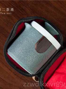 新款快杯一壶三杯客带过滤日简约便携旅式小包办式公室单人行茶具