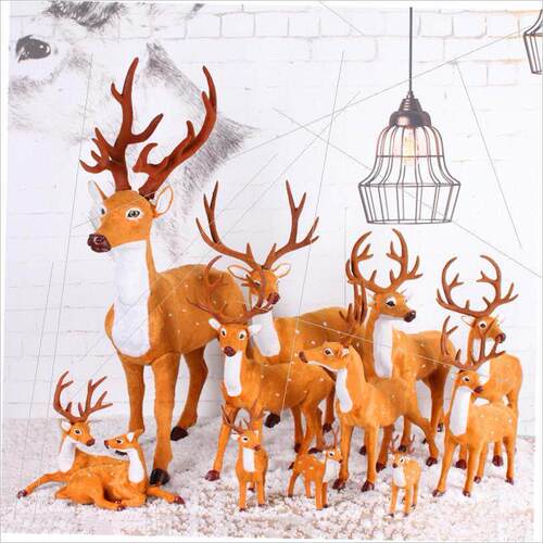 Christmas deer simulation elk tabletop with a deer ornament