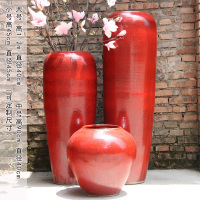 插花大落地 瓶客廳顏現(xiàn)代花瓶別墅酒店花瓶窯變 歐式擺件陶瓷色釉