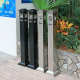 户外不锈钢烟灰柱立式 灭烟柱烟头收纳桶烟蒂柱吸烟区吸烟柱 屋顶式