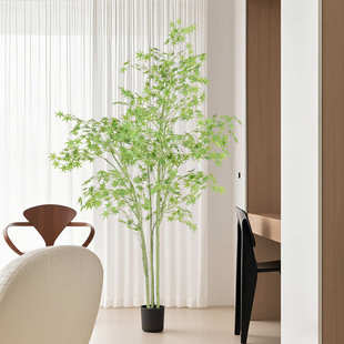 轻奢仿真绿植枫树假树盆栽大型室内家居落地装饰摆件仿生植物造景