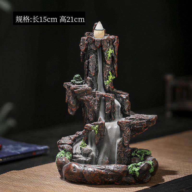 创意倒流香炉家用高山流水塔香薰香檀香炉室内创意大号香薰炉摆件