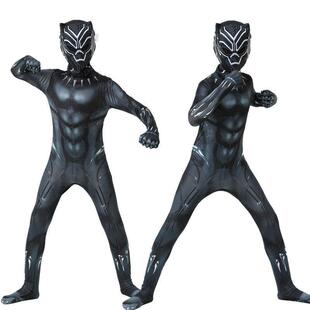 女黑豹衣服儿童男紧身衣套装Black Panther 金色成人万圣节cos服