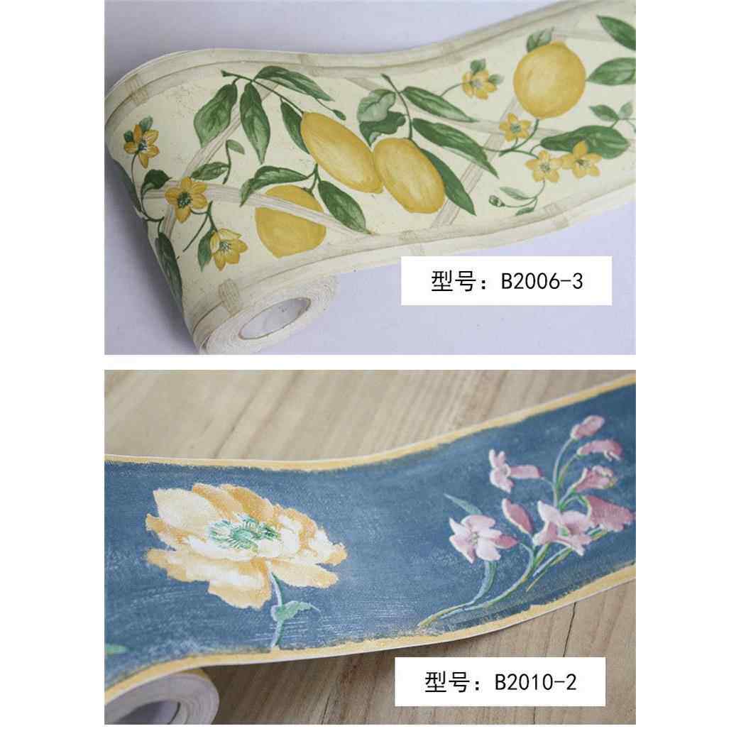 水果鲜花爱花PVC自粘腰线纸贴家具装墙饰卧室B系列客厅贴纸腰线贴