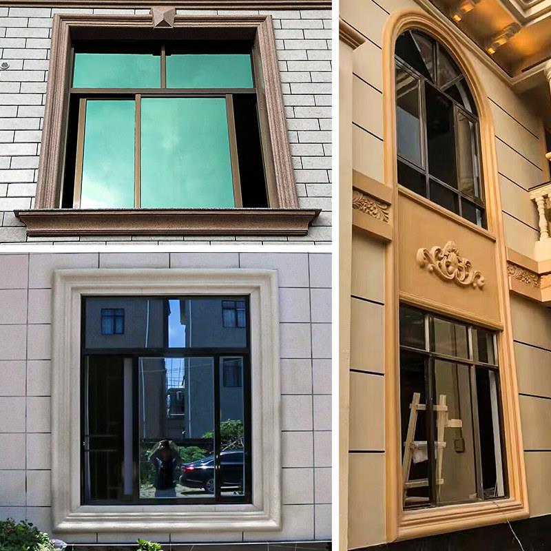 别墅窗套模具罗马柱子窗户套模型水泥窗边柱外墙装饰线条包边模板