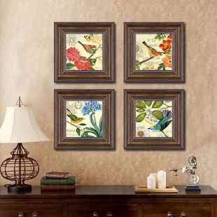 客厅卧室床头玄关餐厅挂画 饰画欧式 盛迪美式 现代田园花鸟装