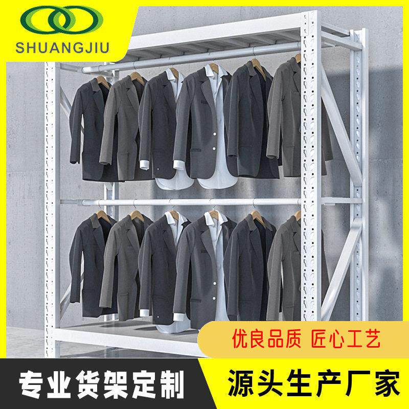 南通加固挂臂规整陈列鞋帽综合店衣柜货架服饰鞋帽一体分区存放