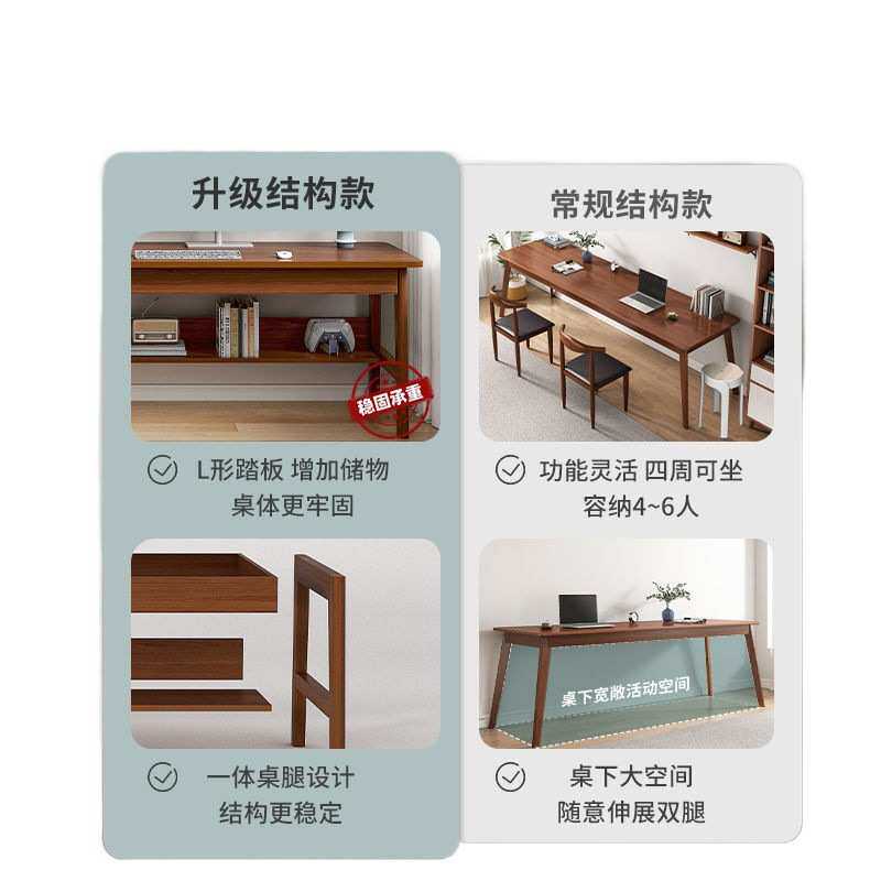 两个孩子的学习桌儿童书桌2人双人学习桌2米儿童学习桌椅双人位