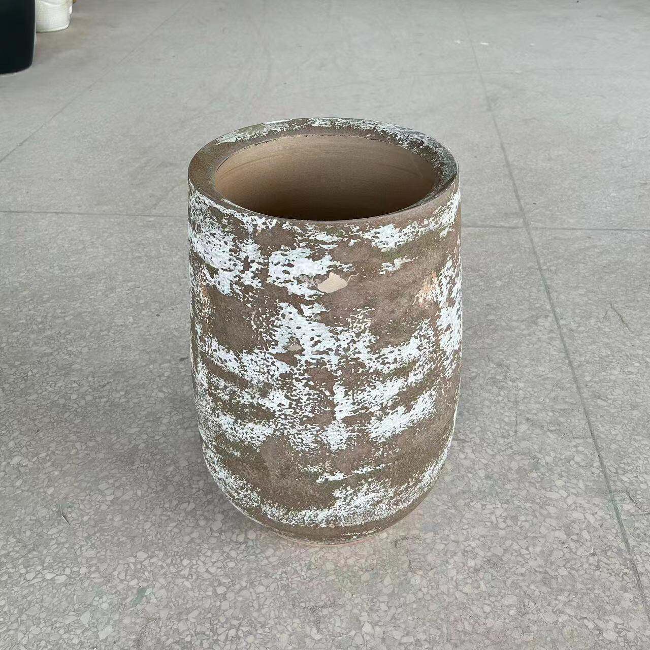 粗陶花盆大口径阳台创意摆件复古多肉透气陶瓷花坛家居室内装饰品