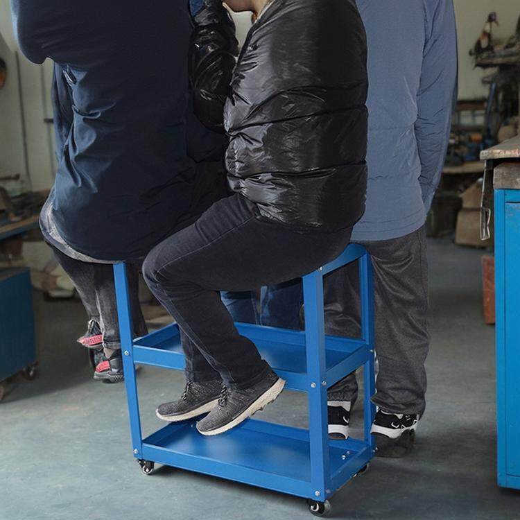 包邮钢制工具车三层4S店收纳加厚周转车重型可移动车间用工具车