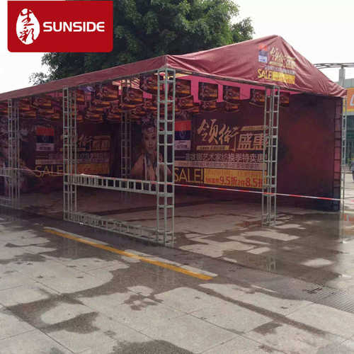 深圳喷绘工厂供应舞台背景布广告 路演桁架搭建 婚庆广告背景桁架
