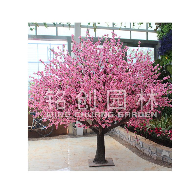 仿真桃花树假桃树仿真花客厅商场婚庆展会装饰落地假树厂家直销