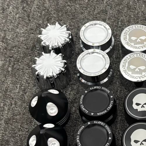 适用哈雷软尾街霸路威肥仔突破者继承者肥霸前轴盖 前轮盖帽18-25