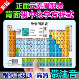 化学元素周期表方程式卡片初中数学物理公式七八九年级学霸知识点