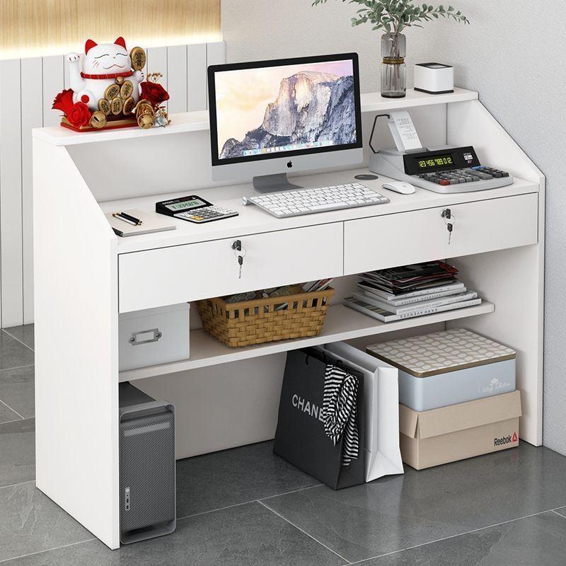 吧台桌收银台小型简约柜台公司前台接待台美容店服装店奶茶店吧台