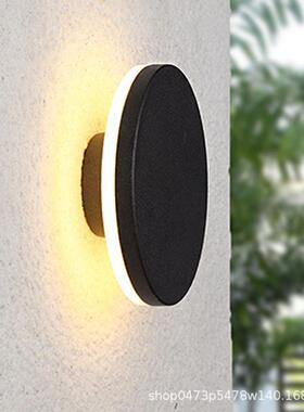 现代圆形led防水壁灯别墅花园入户阳台简约庭院围墙壁灯3072