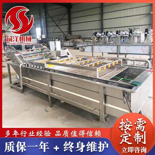 厂家直供多功能气泡洗菜机不锈钢高压喷淋果蔬清洗机海带清洗机