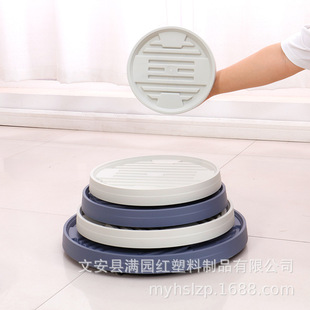 加厚托架拖轮花盘花盒底塑料底盘花托移动托盘花盆底座托轮带轮