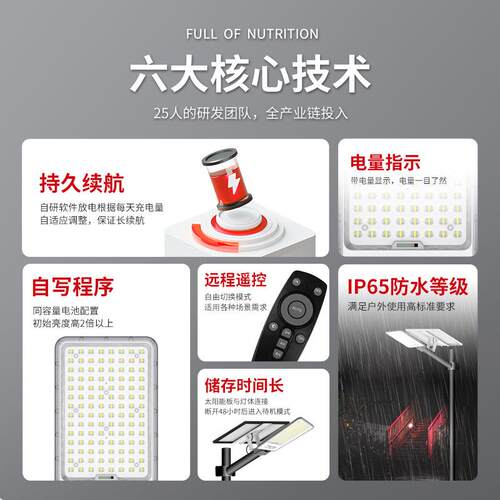 太阳能路灯新农村惠民路灯户外庭院灯道路分体式太阳能灯