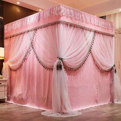 挡风遮地光床帘家卧室JZG落防尘少床幔支架蚊帐用公主风防风保暖